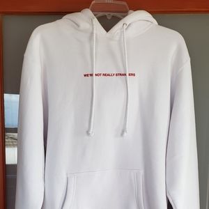 We're Not Really Strangers WNRS White Hoodie